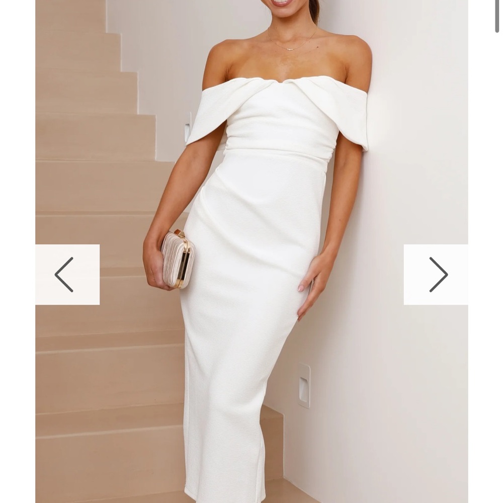 Off-Shoulder White Wedding Dress